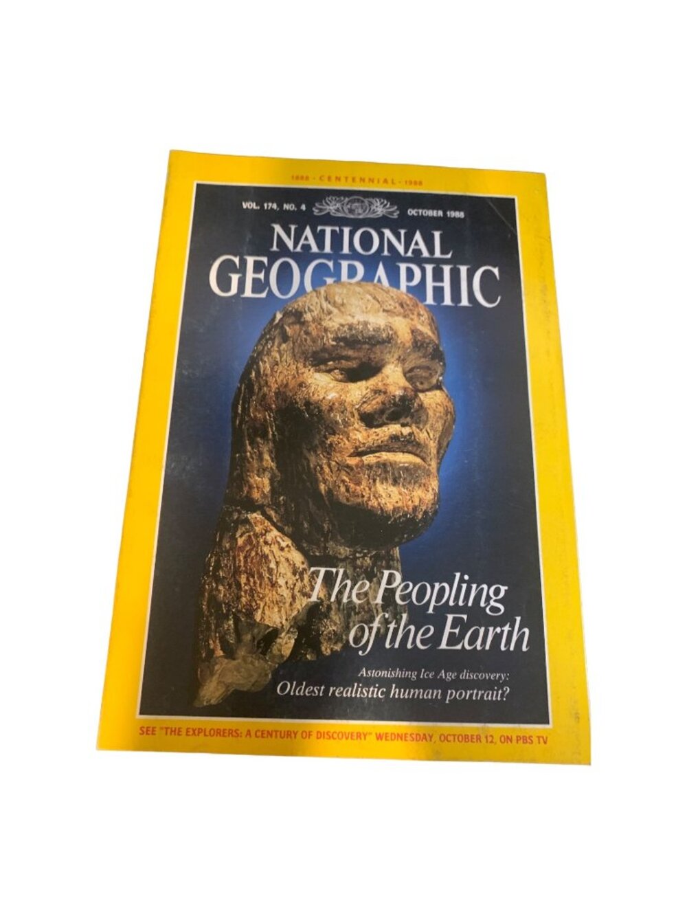 National Geographic Oct 1988 Ice Age Peopling Earth Magazine Issue